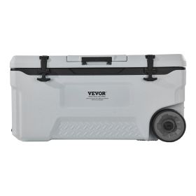 VEVOR Portable Cooler, 74 QT Wheeled Cooler with Ice Retention, Heavy-Duty Handles and Cup Holder VEVOR Portable Cooler, 74 QT Wheeled Cooler with Ice Retention, Heavy-Duty Handles and Cup Holder