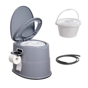VEVOR Portable Toilet for Camping, Porta Potty with 1.3 Gal Detachable Inner Bucket & Removable Paper Holder, Commode with Dual Lids VEVOR Portable Toilet for Camping, Porta Potty with 1.3 Gal Detachable Inner Bucket & Removable Paper Holder, Commode with Dual Lids